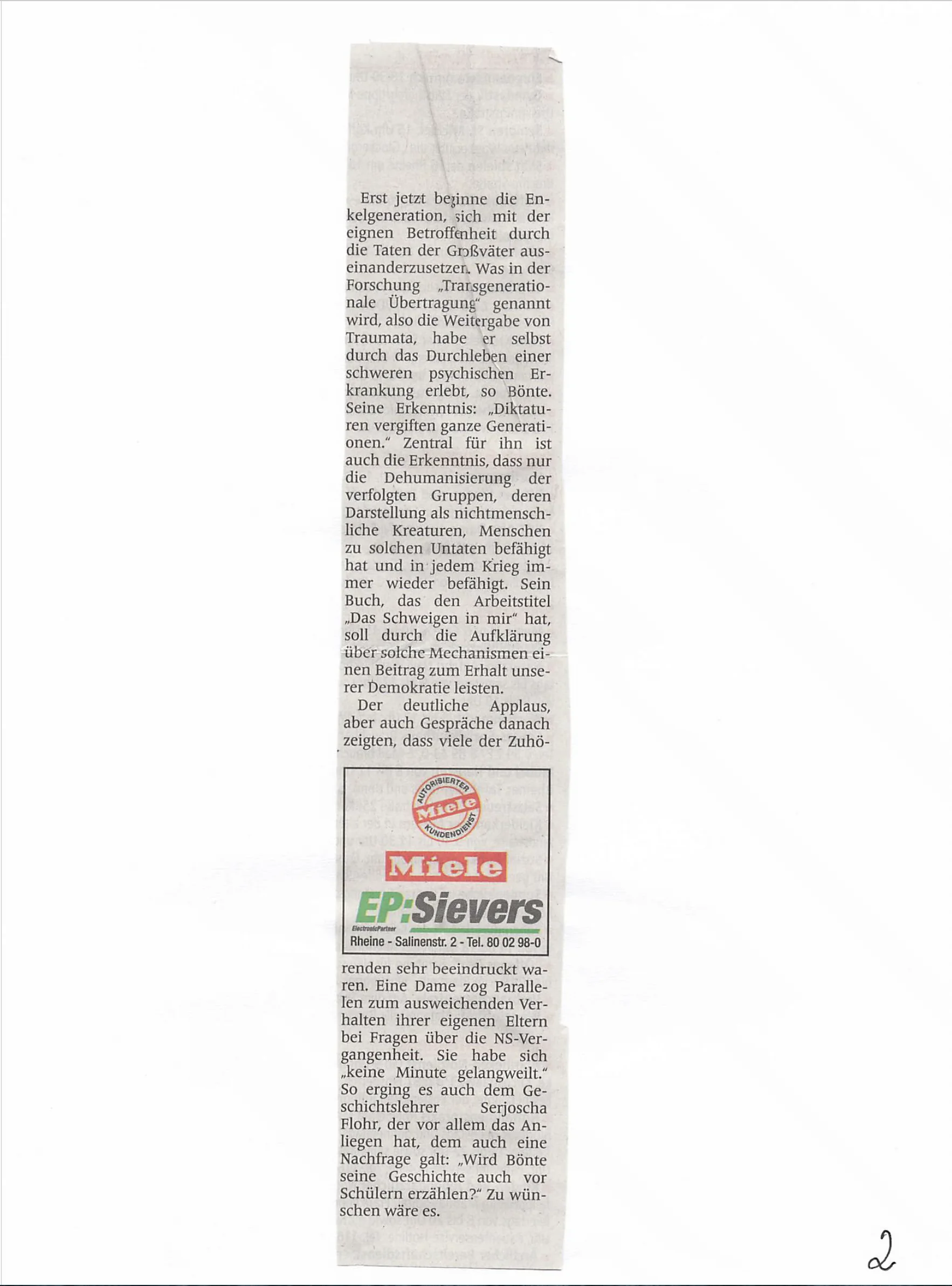 Münsterländische Volkszeitung Artikel Seite 2